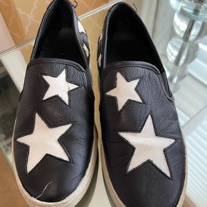 Slip on Jslides with black and white stars